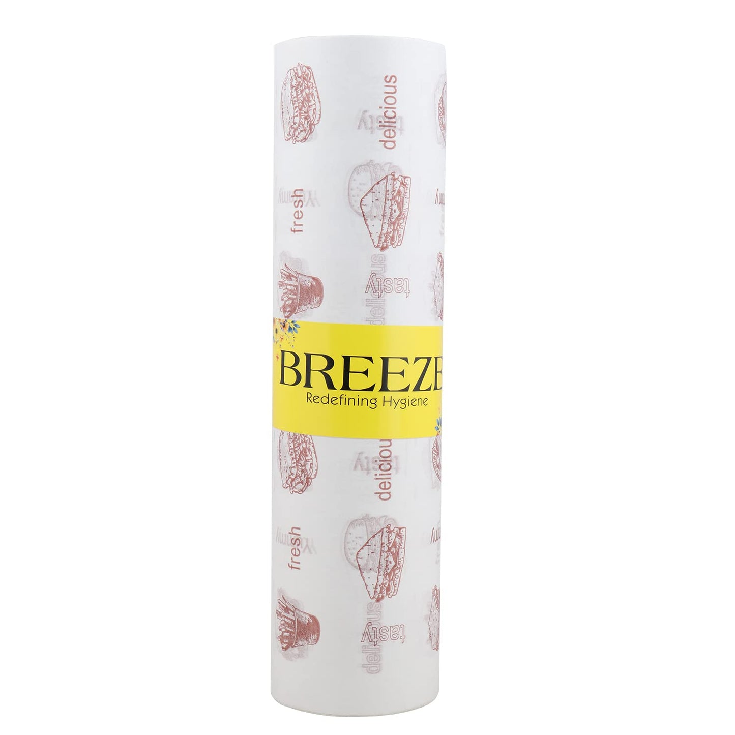 Breeze Food Wrapping Paper Roll Elegant Design with Grease Resistant Material Ideal for Parties, Picnics & Daily Dining Purpose (1 kg Pack)