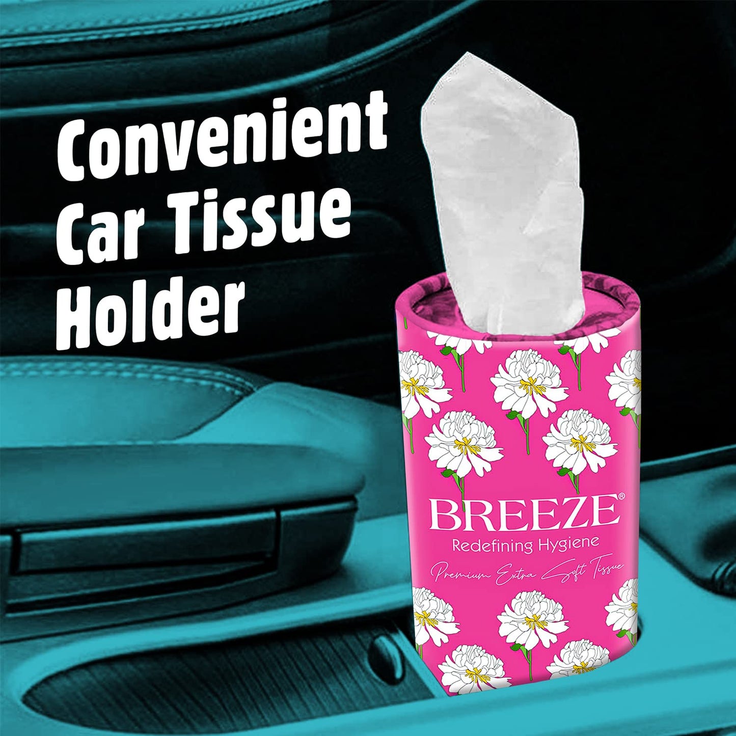 Breeze® 2 Ply Facial Tissue Soft Wipe & Disposable for Kitchen Car Office & Home Use 60 Pulls in Each Box (Pack of 3, Multicolor)